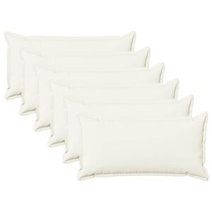 vidaXL Cushion Cover 6 pcs HOUTEN White 40 x 80 cm Faux Linen
