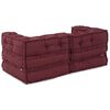 vidaXL Modular Sofa 2 pcs Maroon 140 x 70 x 56 cm Fabric