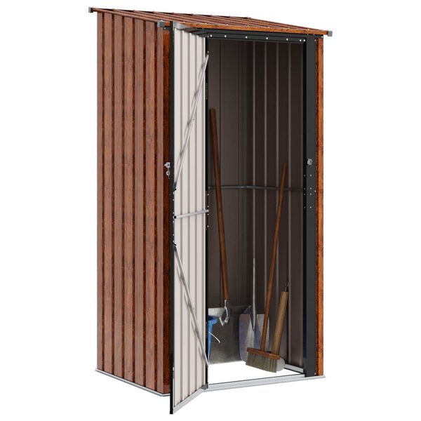 vidaXL Garden Sheds Brown 103 x 86 x 200 cm Metal