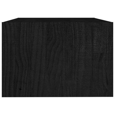 vidaXL Coffee Table Black 75x50x33.5 cm Solid Pinewood