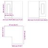 vidaXL Kitchen Wall Corner Cabinet Kalmar White Engineered Wood