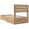 vidaXL Bed Frame with Drawer with Headboard Manual Engineered Wood