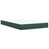 vidaXL Box Spring Bed with Mattress Dark Green 120x190 cm Small Double Velvet
