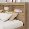 vidaXL Storage Headboard with Shelf Artisan Oak 200 cm Engineered Wood