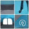 vidaXL Car Tent 4-Person Blue Waterproof
