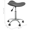 vidaXL Salon Spa Stool Grey Faux Leather