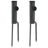 vidaXL Parasol Stands with Spikes 2 pcs 9x35 cm Galvanised Steel