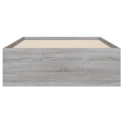 vidaXL Bed Frame with Drawers Grey Sonoma 75x190 cm Small Single Engineered Wood