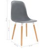 vidaXL Dining Chairs 4 pcs Grey Plastic