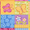 vidaXL Play Mat Loop Pile 133x180 cm Butterfly Pattern
