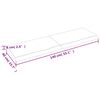 vidaXL Table Top Dark Brown 140x40x(2-6) cm Treated Solid Wood Oak
