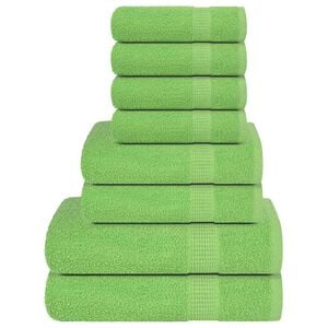 vidaXL 8 Piece Towel Set "FROGN" Apple Green 360 gsm