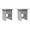 vidaXL Bedside Table 2 pcs Concrete Grey 41 x 40 x 45 cm