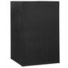 vidaXL Single Wheelie Bin Shed Black 76x78x120 cm Poly Rattan