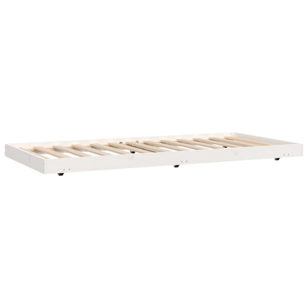vidaXL Bed Frame without Mattress White 75x190 cm Small Single Solid Wood Pine