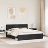 vidaXL Bed Frame with Headboard Black 180 x 200 cm Solid Pine Wood