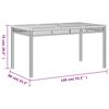 vidaXL Garden Table Grey 140x80x75 cm Poly Rattan Acacia Wood