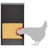 vidaXL Chicken Feeder 2 pcs Black 60.5 x 29 x 51 cm Cold-Rolled Steel
