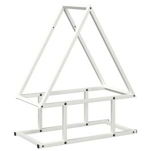 vidaXL Firewood Rack White 50x25x60 cm Cold-rolled steel