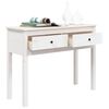 vidaXL Console Table White 100x35x75 cm Solid Wood Pine