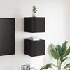 vidaXL Wall Mounted TV Cabinets 2 pcs High Gloss Black 30.5x30x30 cm