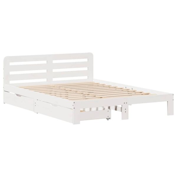 vidaXL Bed Frame without Mattress White 160x200 cm Solid Wood Pine