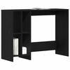 vidaXL Desk with Shelf Black Oak 102.5 x 35 x 75 cm Engineered Wood
