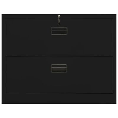 vidaXL Filing Cabinet Black 90x46x72.5 cm Steel