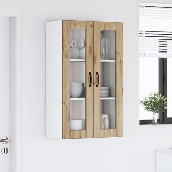 vidaXL Kitchen Wall Cabinet Wall-mounted Artisan Oak 60 x 31 x 100 cm