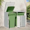 vidaXL Wheelie Bin Storage for Double Bins Grey 144x81x113 cm Steel
