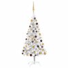 vidaXL Artificial Pre-lit Christmas Tree with Ball Set Silver 150 cm PET