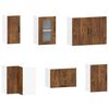 vidaXL 11 Piece Kitchen Cabinet Set Kalmar Smoked Oak Engineered Wood