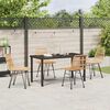 vidaXL Garden Dining Set 5 pcs Brown Powder-Coated Steel