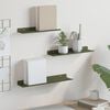 vidaXL Floating Shelf 3 pcs Olive Green 40 x 9 x 2.5 cm Steel