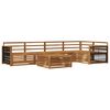 vidaXL Outdoor Sofa Set 6 pcs Natural Solid Acacia Wood