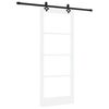 vidaXL Sliding Door ORKDAL White and Black 83 x 202 cm