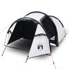 vidaXL Camping Tent Tunnel 2-Person White Blackout Fabric Waterproof