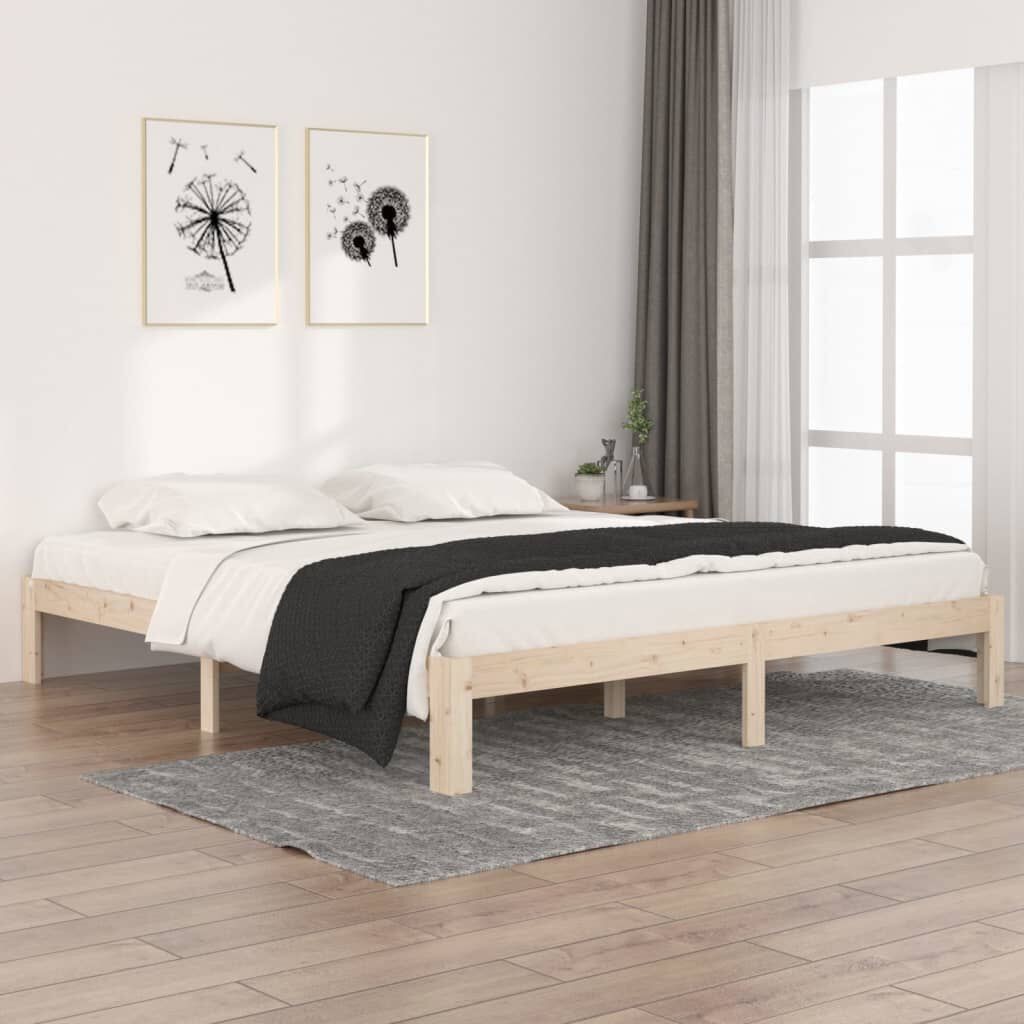vidaXL Bed Frame Solid Wood 180x200 cm Super King Size vidaXL