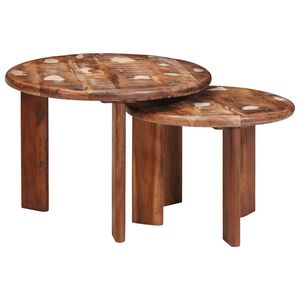 vidaXL Nesting Coffee Tables 2 pcs Multicolour &Oslash; 50 x 40 cm