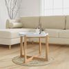 vidaXL Coffee Table White 53x53x43.5cm Engineered Wood&Solid Wood Pine