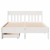 vidaXL Bed Frame without Mattress White 120x190 cm Small Double Solid Wood Pine