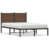 vidaXL Metal Bed Frame without Mattress Brown Oak 120x200 cm