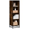 vidaXL Book Cabinet Smoked Oak 40x35x139 cm Engineered Wood