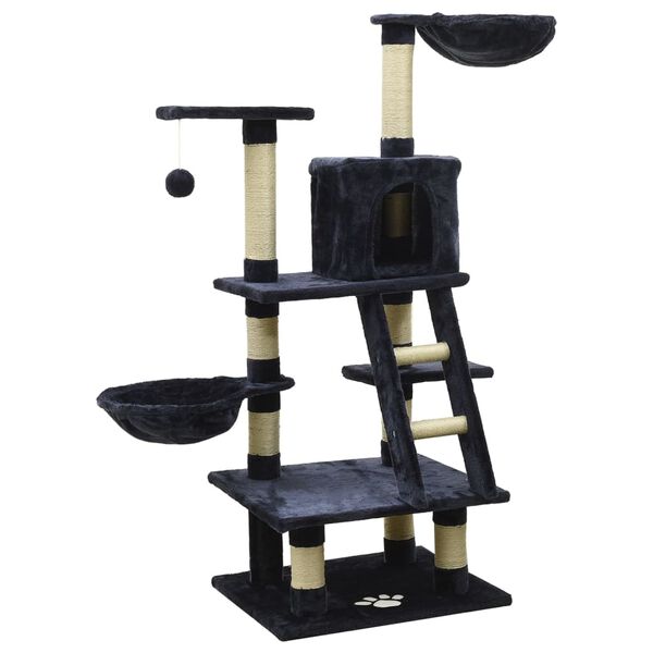 vidaXL Cat Tree with Sisal Scratching Posts Blue 122 cm