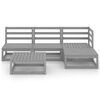vidaXL 5 Piece Garden Lounge Set Grey Solid Wood Pine