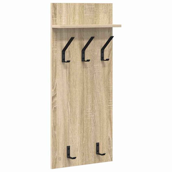 vidaXL Wall-Mounted Coat Rack with Shelf Sonoma Oak 40 x 10 x 90 cm