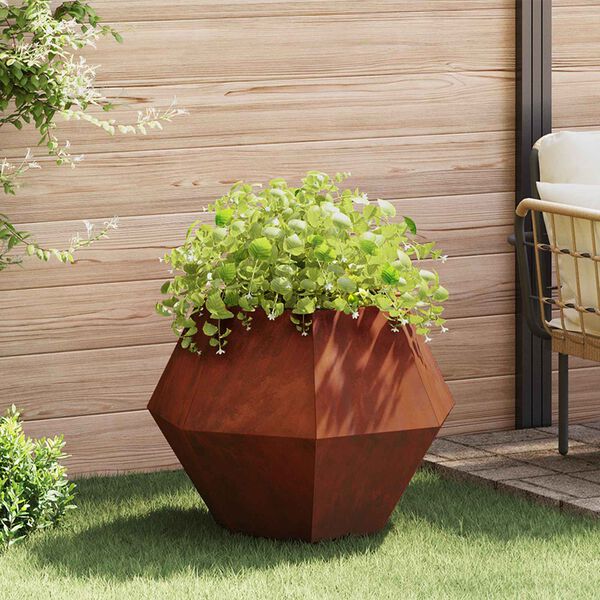 vidaXL Planter Rusty 75 x 75 x 60 cm Weathering Steel
