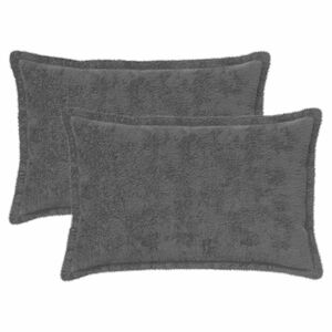 vidaXL Cushion Cover 2 pcs HOUTEN Dark Grey 30 x 50 cm Faux Rabbit Fur