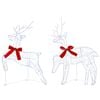 vidaXL Christmas Reindeer 2 pcs 40 LEDs Cold White 43 x 19 x 65 cm