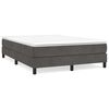 vidaXL Box Spring Bed Frame Dark Grey Double Velvet